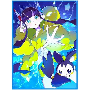 50ct (Kamisato Ayaka) Holographic Standard Size Cards for MTG/TCG/PTCG Art Anime Printing Card Sleeves Protectors 66x91mm (A07)