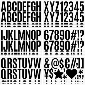 500 Pcs 30 Sheets Large Letter Stickers 2.5 Inches Boho Alphabet Number Self Adhesive Sticker for Bulletin Board, Classrooms, Mailbox, Scrapbooking, Poster board Vinyl Stick On Letters (2.5 Inch, Boho