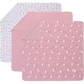 مجموعة من 3 بطانية قماط للأطفال من ميراكل بيبي، مقاس 35 بوصة × 35 بوصة، بطانيات استقبال قطنية محبوكة ناعمة، لفافة قماط لحديثي الولادة للجنسين من البنات والأولاد (رمادي + نحلة + نجمة) in Kuwait