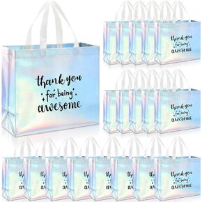 Abbylike 24 Pcs Employee Appreciation Gift Bags Thank You for Being Awesome Inspirational Gift Bag with Handle for Staff Team Volunteer Workers Women(Black)