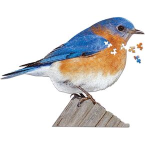 Madd Capp I Am Bluebird 300-Piece Bird-Shaped Jigsaw Puzzle