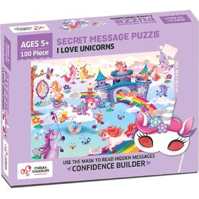 GoodyGum 100 Piece Jigsaw Puzzle - Caring Cats from Chalk and Chuckles for Kids Ages 5 and Above | A Fun Puzzle Activity with Kindness Missions | Educational Gifts for Boys and Girls 5, 6, 7, 8 Years