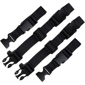 HDHYK 2 Pack Nylon Universal Backpack Chest Strap-3/4 Inch Webbing Chest Belt-AdjustableBackpack Sternum Strap (Black)