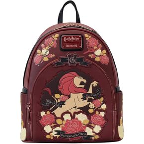 Loungefly Harry Potter Gryffindor House Floral Tattoo Mini Backpack