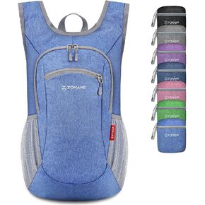 ZOMAKE Ultra Lightweight Packable Backpack - 10L Small Daypack Light Foldable Backpack Water-Resistant Backpack for Hiking (Black)
