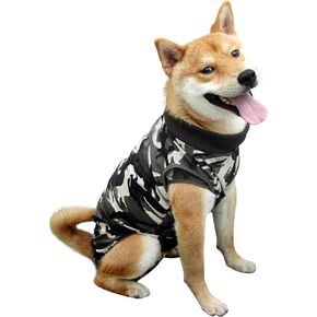 LIANZIMAU Dog Surgical Recovery Suit Onesie Breathable Abdominal Wounds and Protect Skin Anti Licking Cone E Collar Alternative After Post-Operation Wear