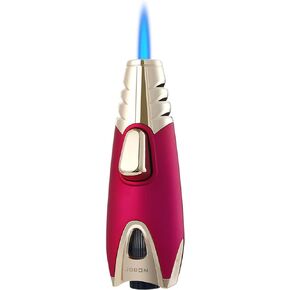 JOBON Pocket Torch Lighter, Gift Idea (Butane Free), Professional Reusable Single Jet Flame Gas Lighter, Kitchen BBQ Camping Candle (Green)