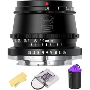 TTARTISAN 35 mm F1.4 APS-C Frame Large Aperture MF Lens Compatible with FX Mount Cameras X-A1 X-A10 X-M1 X-M2 X-H1 X-T20 X-T3 X-T4 X -T100 X-T200 X-T30 X-PR00 1 XS100 etc (Black)