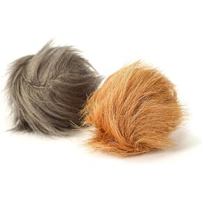 Hepper Furball Toy Set: Fuzzy Puff Balls for Cats - 2 Pcs Soft Balls for Cats Best for Indoor Use, Multisensory Cat Ball Toys with Internal Bell, Tightly Stitched for Durability - Pom Pom Cat Toys