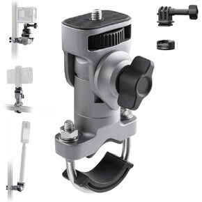 PGYTECH CapLock U-Bolt Mount, Aluminum Alloy Bracket for Insta360 X4/X3, 2 Cushion Block, Motorcycle Bike Mount with 1/4" Thread for Gopro, Osmo Pocket, Osmo Action, AKASO, Action Camera Accessories