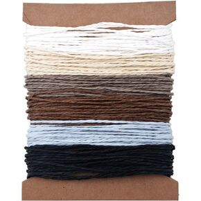 Solids Paper String by Tim Holtz Idea-ology, 5 Yards of Each Color, 6 Colors, TH93044