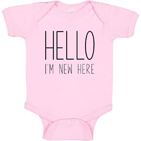 Ink Trendz Hello I'm New Here...Cute Baby Announcement One-piece Bodysuit Romper