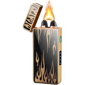 YOZWOO Arc Lighter Rechargeable USB Electric Lighter Electric Cool Lighter No Butane Lighter Candle Lighter Plasma Large Flame Lighter with Beautiful Box Gift for Relatives, Friends(Dragon)