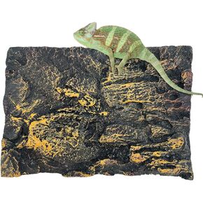 Hamiledyi Rock Terrarium Background 3D Reptile Tank Background Foam Fish Aquarium Backdrop Board Stereo Habitat Decor for Snake Bearded Dragon Lizard Gecko Turtle（Style-4）