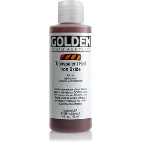 Golden Fluid Acrylic, 4 ounce bottle, Transparent Red Iron Oxide (2385-4)