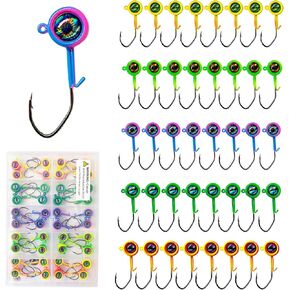 Crappie Jig Heads, 40packs Fishing Jig Heads Hooks Swimbait Jig Head 1/32oz 1/16oz 1/8 oz Fishing Jigs Heads for Crappie Bass Fishing in Kuwait