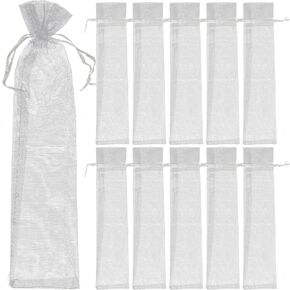 Clear Bags Clear Bags 20pcs Drawstring Organza Hand Fan Pouch Bags Folding Fan Sleeve Wedding Party Wrapping Supplies Clear Storage Bags Clear Storage Bags