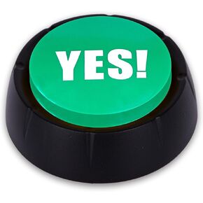 ArtCreativity Yes Button - 1 Piece - Toy Noise Button for Desk with 10 Sound Variations - Funny Buttons with Sound - Novelty Toys for Adults and Kids - Birthday Party Favor and Goodie Bag Filler