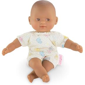 Corolle Mini Calin Bunnies Baby Doll - Small 8" Soft Body with Brown Eyes and Bunny Pattern Outfit, Vanilla-Scented, Easy to Hold - for Kids Ages 18 Months and up
