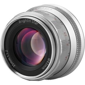 35mm F1.2 for Sony E Mount Camera Lens-Silver