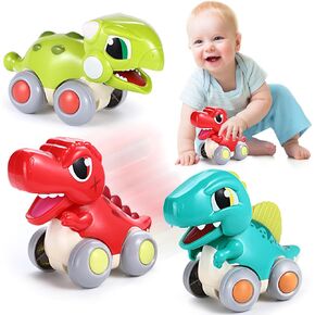 Car Toys for 1 Year Old Boy Gifts: Push and Go Dinosaur Toys Cars for Toddlers 1-3 One Year Old Boy Toys Birthday Gifts for 1 2 3 Year Old Boys Toddler Toys Age 1-2 Baby Boy Toys 12-18 Months