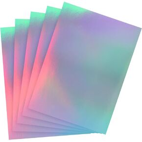 PATIKIL 11"x8.5" Holographic Cardstock, 10 Pack Metallic Iridescent Mirror Paper Foil Board Reflective Sheets for Scrapbook Poster DIY Craft, Mixed Color