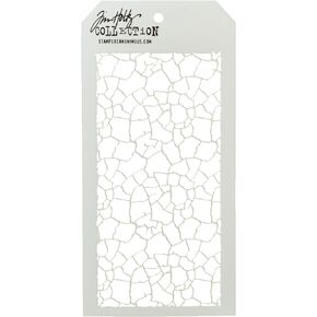 Stampers Anonymous Tim Holtz Layered Stencil 4.125"X8.5", Crackle