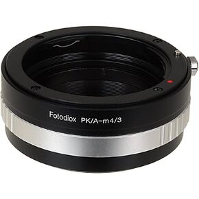 Fotodiox Lens Mount Adapter Pentax K AF Lens to MFT (Micro-4/3, M4/3) Mount Mirrorless Camera (Such as OM-D E-M10, Lumix GH4, and BMPCC) w/Aperture Control Dial