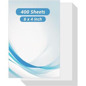 CYEAH 400 Sheets White Card Stock, Blank White Cardstock Paper 4x6 in, 250GSM Heavyweight CardStock Card Paper for Card Making, Invitations, Postcards, Photos
