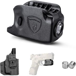 WARRIORLAND Mini Gun Light with Kydex Holster Compatible with Glock 43 / G43X (Not Fit G43X MOS with Rail) Pistol, 150 Lumens Handgun Light, LED Tactical Flashlight SL-1