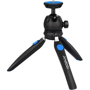 Andoer H20 Mini Tabletop Tripod Portable Foldable Phone Camera Tripod Stand with Removable Ball Head with 1/4 Inch Screw