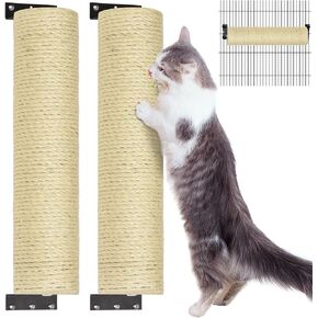 Cat Scratching Post Replacement - 15.7"x 3.8" Cat Tree Replacement Parts with M8 Screws, Cylinder Cat Tree Replacement Post Accessories for DIY Cat Tower Cat Hammock