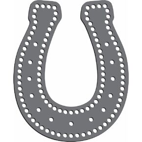 Horse Shoe 5" Magnetic Rhinestone Template, Black
