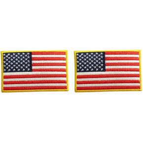 Bayyon US Flag Embroidered Patch Iron on Logo Vest Jacket Cap Hoodie Backpack Patch Iron On/sew on Patch