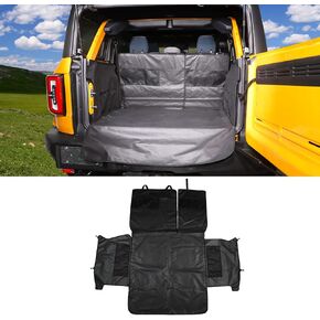 Hoolcar Dog Cargo Liner Pet Cargo Trunk Mat Washable Dog Seat Cover Compatible with 2021-2022 Ford Bronco 4 Door, Heavy Duty Oxfords Nonslip Pet Seat Protector, Dog Accessories