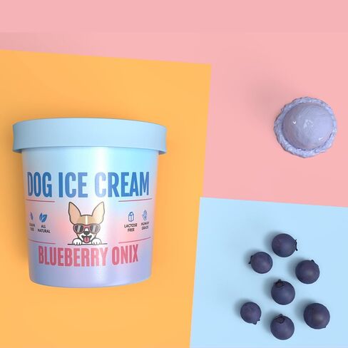 Dog Ice Cream Mix - Healthy Dog Treats- Dog Ice Cream Birthday (Blueberry) in Saudi Arabia