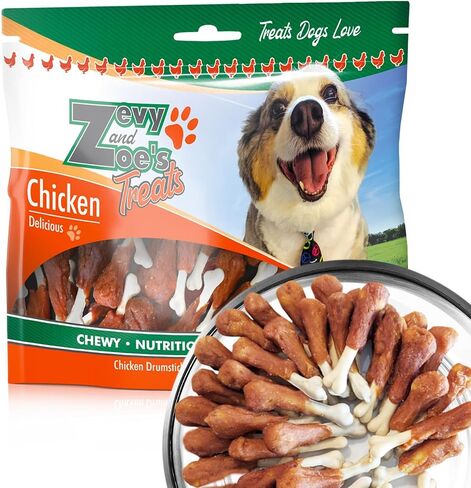Zevy and Zoe's Dog Treats, 11 oz. Training Treats, Rawhide Free Chicken Sticks Wrapped Dog Chews on a Drumstick Calcium Bone in Saudi Arabia