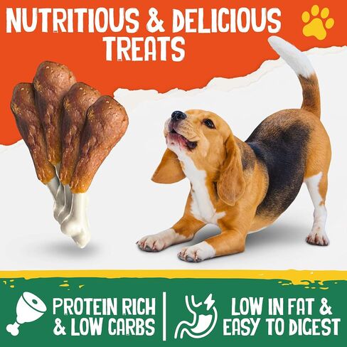 Zevy and Zoe's Dog Treats, 11 oz. Training Treats, Rawhide Free Chicken Sticks Wrapped Dog Chews on a Drumstick Calcium Bone in Saudi Arabia
