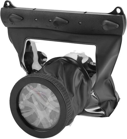 حقيبة مبيت مقاومة للماء للكاميرا، حقيبة تجفيف عالمية تحت الماء لكاميرات DSLR (أسود) in Kuwait