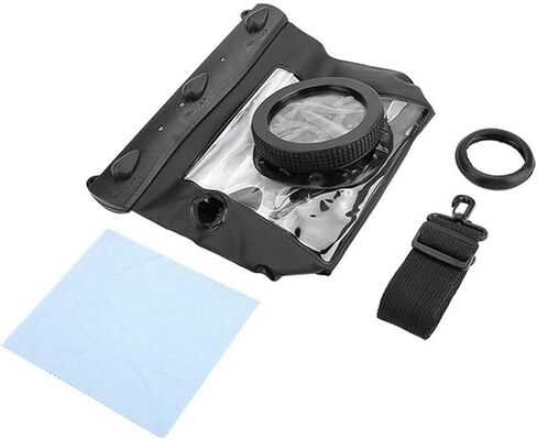 حقيبة مبيت مقاومة للماء للكاميرا، حقيبة تجفيف عالمية تحت الماء لكاميرات DSLR (أسود) in Kuwait