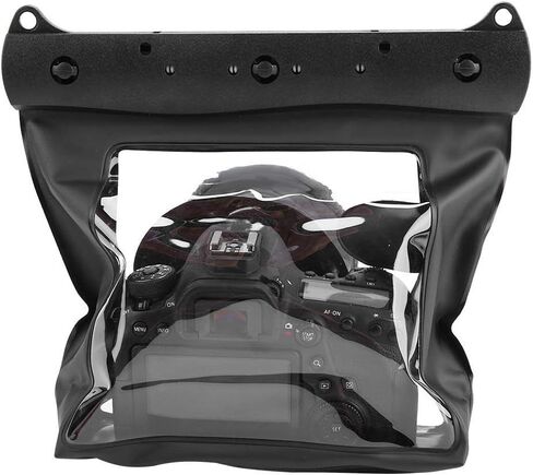 حقيبة مبيت مقاومة للماء للكاميرا، حقيبة تجفيف عالمية تحت الماء لكاميرات DSLR (أسود) in Kuwait