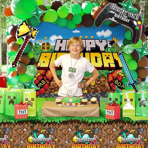 145 قطعة من لوازم ديكورات حفلات أعياد الميلاد للأطفال في سن المراهقة، وقوس بالون من عمال المناجم، وخلفية مفرش المائدة، وجهاز التحكم في ألعاب الفيديو، وبالونات من رقائق النجمة، والبنات والأولاد، وعمال المناجم، وديكورات الحفلات in Kuwait