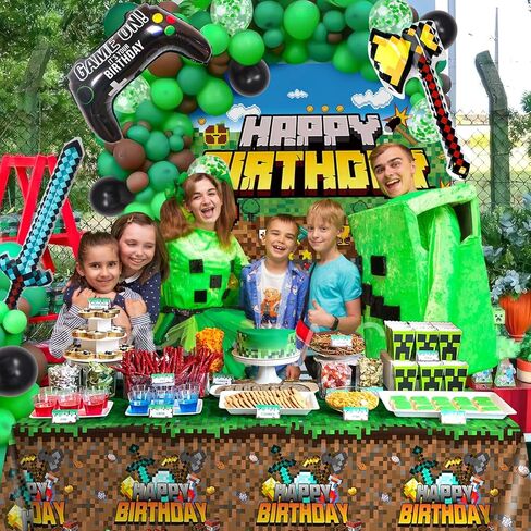 145 قطعة من لوازم ديكورات حفلات أعياد الميلاد للأطفال في سن المراهقة، وقوس بالون من عمال المناجم، وخلفية مفرش المائدة، وجهاز التحكم في ألعاب الفيديو، وبالونات من رقائق النجمة، والبنات والأولاد، وعمال المناجم، وديكورات الحفلات in Kuwait