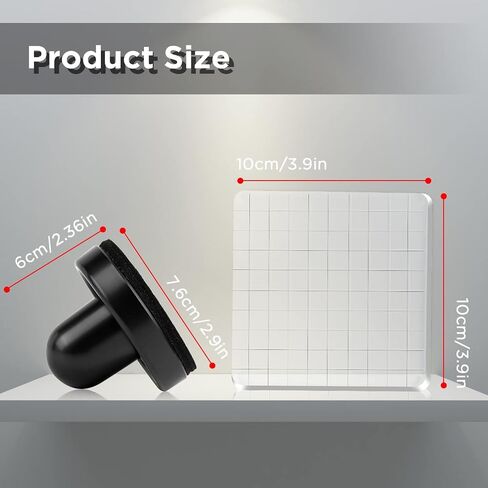 Stamping Tool DIY Scrapbooking Supplies Craft – Rubber Stamp Pressure Tool with Acrylic Grid Clear Stamping Blocks Press Tools for Card Making Hand Embossing Cardmaking Tool Arts Supplies for Kids in Saudi Arabia