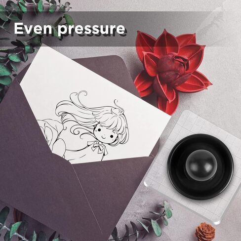 Stamping Tool DIY Scrapbooking Supplies Craft – Rubber Stamp Pressure Tool with Acrylic Grid Clear Stamping Blocks Press Tools for Card Making Hand Embossing Cardmaking Tool Arts Supplies for Kids in Saudi Arabia