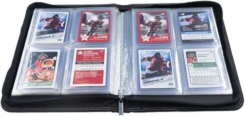 Ultra PRO - حافظة علوية بسحاب بأربعة جيوب، حافظة PRO-Binder المميزة: تحمل وتخزن وتحمي 80 بطاقة ذات حجم قياسي، وبطاقات رياضية، وبطاقات البيسبول، وبطاقات التجارة القابلة للتحصيل، وبطاقات كرة السلة in Kuwait