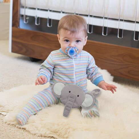 جي إل تشايلدريس بال، جيب ولعبة حامي اللهاية، يحافظ على بينكي محميًا ونظيفًا، أساسيات الطفل القابلة للغسل في الغسالة، تناسب 2-3 لهايات، بومة زرقاء in Kuwait