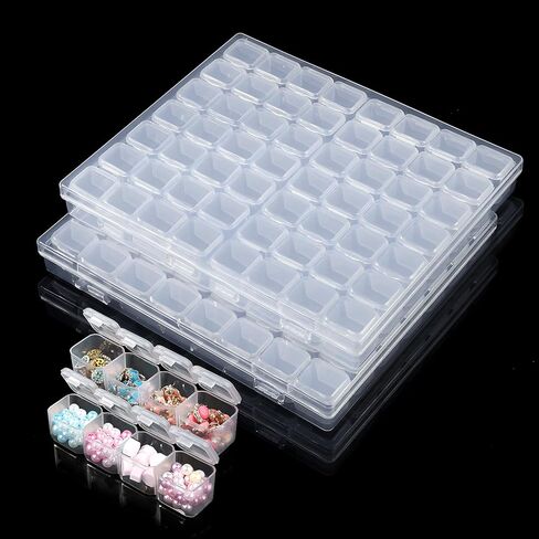 حاويات تخزين الخرز اليدوية من ISKYBOB 112 فتحة، منظم الخرز البلاستيكي، صندوق تخزين أحجار الراين، حقيبة تخزين فنية قابلة للحمل، منظمات تطريز ذات سعة كبيرة لفن الرسم 5D، حرفة يدوية in Kuwait