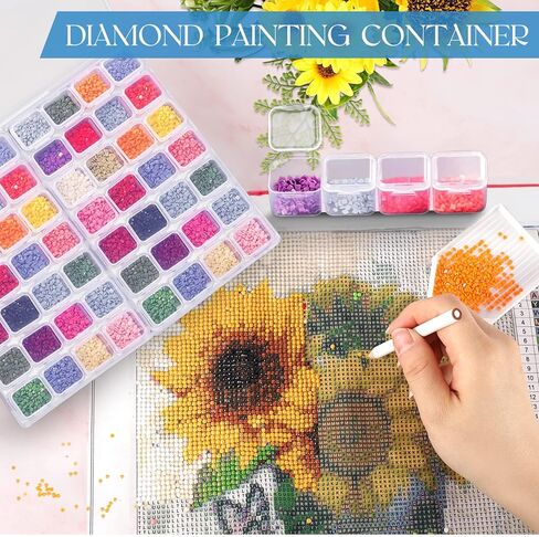 حاويات تخزين الخرز اليدوية من ISKYBOB 112 فتحة، منظم الخرز البلاستيكي، صندوق تخزين أحجار الراين، حقيبة تخزين فنية قابلة للحمل، منظمات تطريز ذات سعة كبيرة لفن الرسم 5D، حرفة يدوية in Kuwait