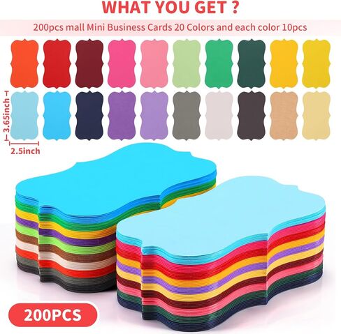 Yexiya 200 Pcs Blank Index Cards Printable Kraft Business Cards Multi Colored Note Cards Colored Flash Cards Colorful Cardstock Notecards for Studying Paper Study Word Card (White,3.5 x 2 Inch) in Kuwait